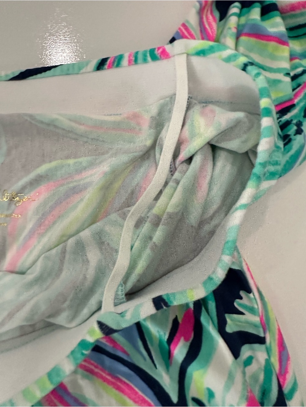 Tropical Floral  Top and Wide Leg Pants - Mint, Navy & Pink. - Picture 6 of 14